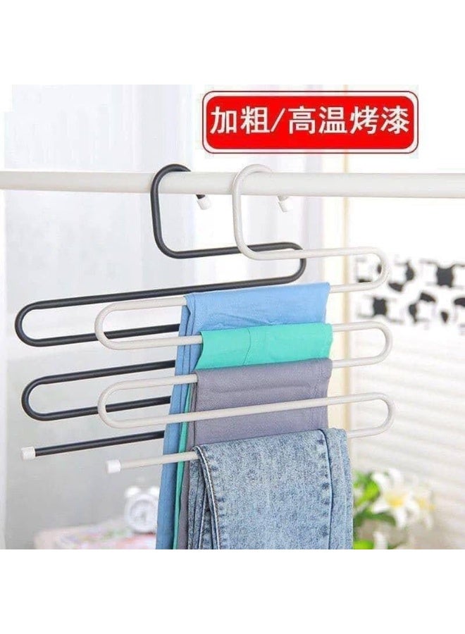 "Multi-purpose spiral metal pants hanger with an innovative and practical design. It helps you hang multiple pieces of clothing in a small space inside your wardrobe, giving you neat organization and excellent space-saving. (2 pieces) (TG)" - Image 3